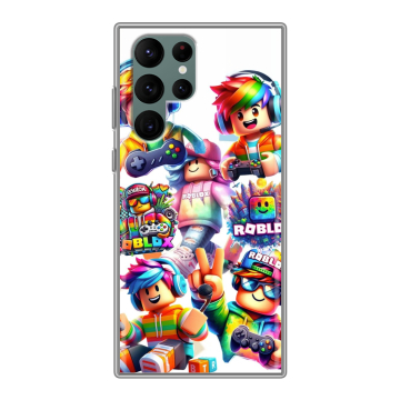 Силиконовый чехол на Samsung Galaxy S22 Ultra с принтом Roblox Роблокс Силиконовый чехол на Samsung Galaxy S22 Ultra с принтом Roblox Роблокс