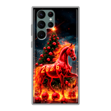 Силиконовый чехол на Samsung Galaxy S22 Ultra с принтом Новый год Силиконовый чехол на Samsung Galaxy S22 Ultra с принтом Новый год