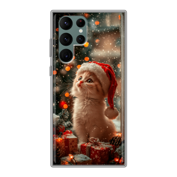 Силиконовый чехол на Samsung Galaxy S22 Ultra с принтом Новый год Силиконовый чехол на Samsung Galaxy S22 Ultra с принтом Новый год