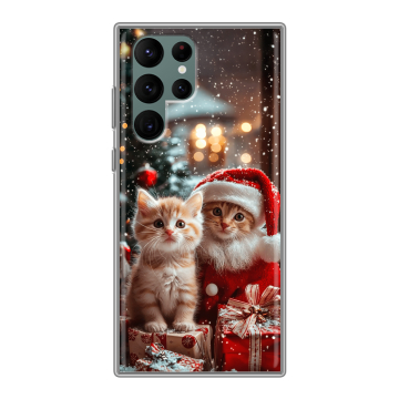 Силиконовый чехол на Samsung Galaxy S22 Ultra с принтом Новый год Силиконовый чехол на Samsung Galaxy S22 Ultra с принтом Новый год
