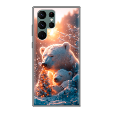 Силиконовый чехол на Samsung Galaxy S22 Ultra с принтом Новый год Силиконовый чехол на Samsung Galaxy S22 Ultra с принтом Новый год