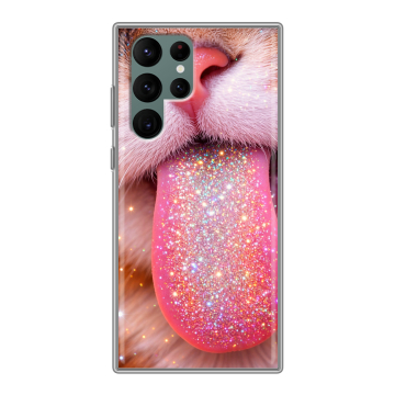 Силиконовый чехол на Samsung Galaxy S22 Ultra с принтом для девочек