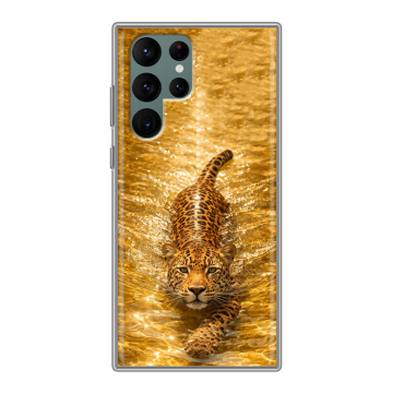 Силиконовый чехол на Samsung Galaxy S22 Ultra с принтом женский