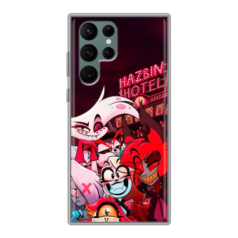 Силиконовый чехол на Samsung Galaxy S22 Ultra с принтом Hazbin Hotel Отель Хазбин Силиконовый чехол на Samsung Galaxy S22 Ultra с принтом Hazbin Hotel Отель Хазбин