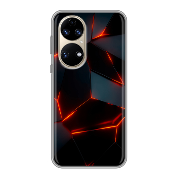 Силиконовый чехол на Huawei P50 Pro с принтом Яркие абстракции