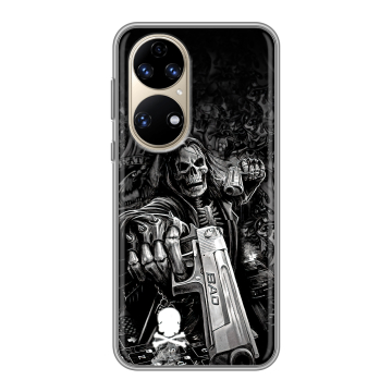 Силиконовый чехол на Huawei P50 Pro с принтом Скелет