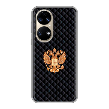 Силиконовый чехол на Huawei P50 Pro с принтом Герб России принт Силиконовый чехол на Huawei P50 Pro с принтом Герб России принт