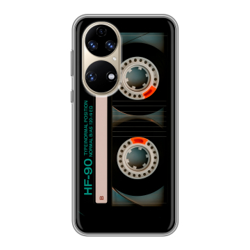 Силиконовый чехол на Huawei P50 Pro с принтом Кассета Силиконовый чехол на Huawei P50 Pro с принтом Кассета