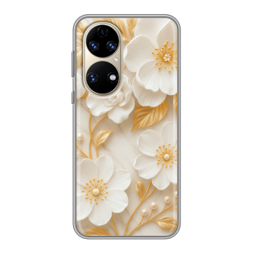 Силиконовый чехол на Huawei P50 Pro с принтом Цветы