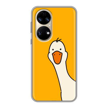 Силиконовый чехол на Huawei P50 Pro с принтом Утка