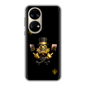 Силиконовый чехол на Huawei P50 Pro с принтом Золотой скрудж макдак