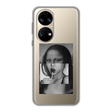 Силиконовый чехол на Huawei P50 Pro с принтом Мона Лиза Силиконовый чехол на Huawei P50 Pro с принтом Мона Лиза