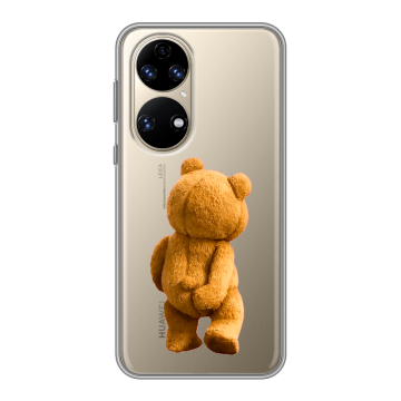 Силиконовый чехол на Huawei P50 Pro с принтом Медведь