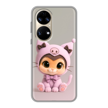 Силиконовый чехол на Huawei P50 Pro с принтом Куроми Kuromi 