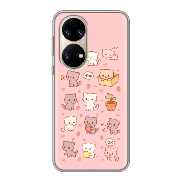 Силиконовый чехол на Huawei P50 Pro с принтом Hello Kitty Хелоу Кити