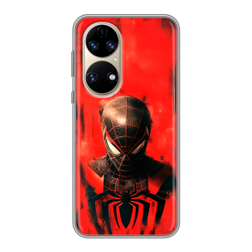 Силиконовый чехол на Huawei P50 Pro с принтом человек паук spiderman