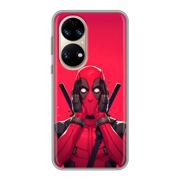 Силиконовый чехол на Huawei P50 Pro с принтом Дедпул Deadpool