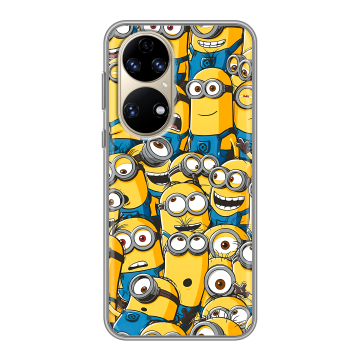 Силиконовый чехол на Huawei P50 Pro с принтом Миньоны