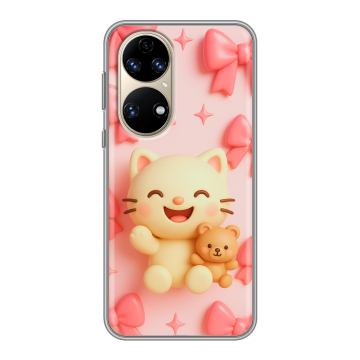 Силиконовый чехол на Huawei P50 Pro с принтом для девочек Силиконовый чехол на Huawei P50 Pro с принтом для девочек
