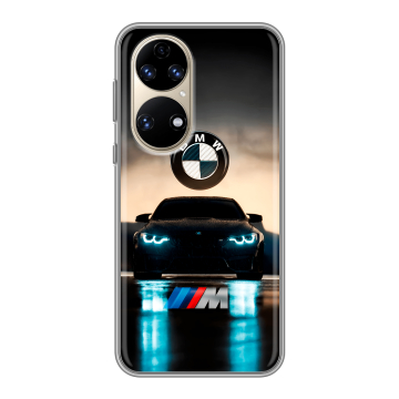 Силиконовый чехол на Huawei P50 Pro с принтом БМВ BMW