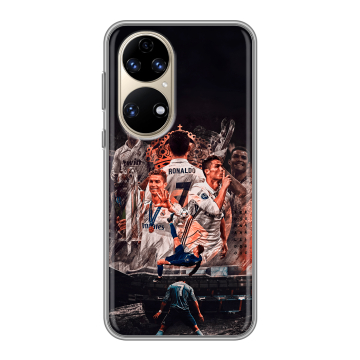 Силиконовый чехол на Huawei P50 Pro с принтом Реал Роналдо Real Ronaldo
