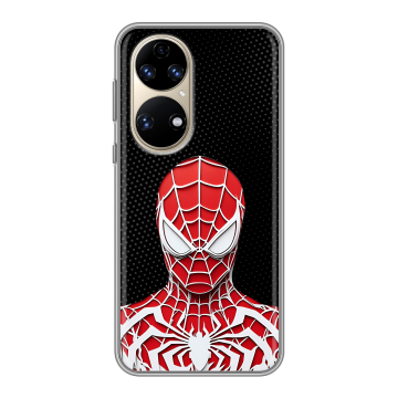 Силиконовый чехол на Huawei P50 Pro с принтом человек паук spiderman
