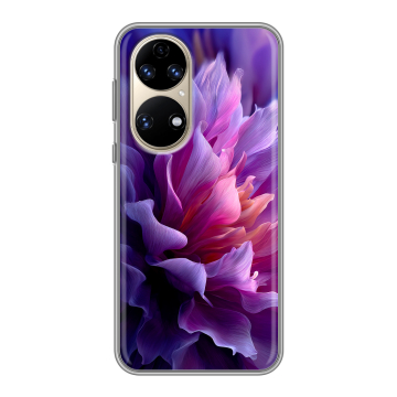 Силиконовый чехол на Huawei P50 Pro с принтом женский цветы Силиконовый чехол на Huawei P50 Pro с принтом женский цветы