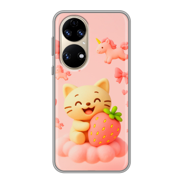 Силиконовый чехол на Huawei P50 Pro с принтом для девочек Силиконовый чехол на Huawei P50 Pro с принтом для девочек