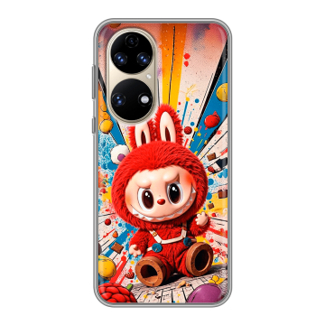 Силиконовый чехол на Huawei P50 Pro с принтом Labubu Лабубу