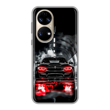 Силиконовый чехол на Huawei P50 Pro с принтом BMW БМВ