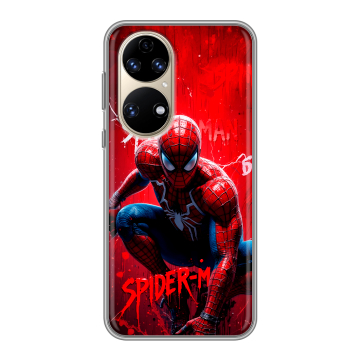 Силиконовый чехол на Huawei P50 Pro с принтом Spiderman Человек паук