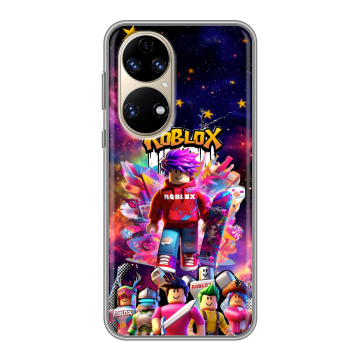 Силиконовый чехол на Huawei P50 Pro с принтом Roblox Роблокс