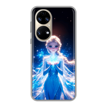 Силиконовый чехол на Huawei P50 Pro с принтом Холодное сердце Frozen