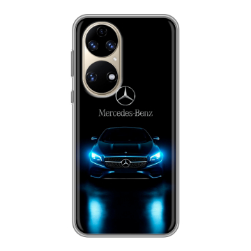 Силиконовый чехол на Huawei P50 Pro с принтом Mercedes Мерседес