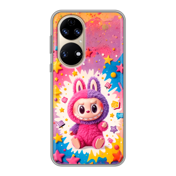 Силиконовый чехол на Huawei P50 Pro с принтом Labubu Лабубу