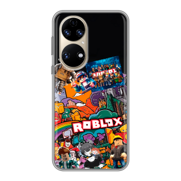 Силиконовый чехол на Huawei P50 Pro с принтом Roblox Роблокс Силиконовый чехол на Huawei P50 Pro с принтом Roblox Роблокс