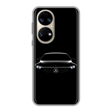 Силиконовый чехол на Huawei P50 Pro с принтом Mercedes Мерседес Силиконовый чехол на Huawei P50 Pro с принтом Mercedes Мерседес