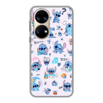 Силиконовый чехол на Huawei P50 Pro с принтом Лило и Стич