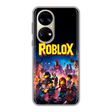 Силиконовый чехол на Huawei P50 Pro с принтом Roblox Роблокс Силиконовый чехол на Huawei P50 Pro с принтом Roblox Роблокс