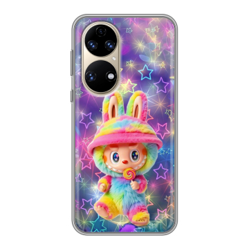 Силиконовый чехол на Huawei P50 Pro с принтом Labubu Лабубу Силиконовый чехол на Huawei P50 Pro с принтом Labubu Лабубу