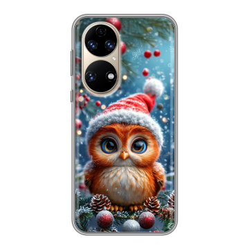 Силиконовый чехол на Huawei P50 Pro с принтом Новый год Силиконовый чехол на Huawei P50 Pro с принтом Новый год