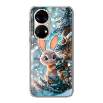Силиконовый чехол на Huawei P50 Pro с принтом Новый год Силиконовый чехол на Huawei P50 Pro с принтом Новый год