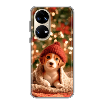 Силиконовый чехол на Huawei P50 Pro с принтом Новый год Силиконовый чехол на Huawei P50 Pro с принтом Новый год