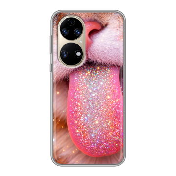 Силиконовый чехол на Huawei P50 Pro с принтом для девочек Силиконовый чехол на Huawei P50 Pro с принтом для девочек