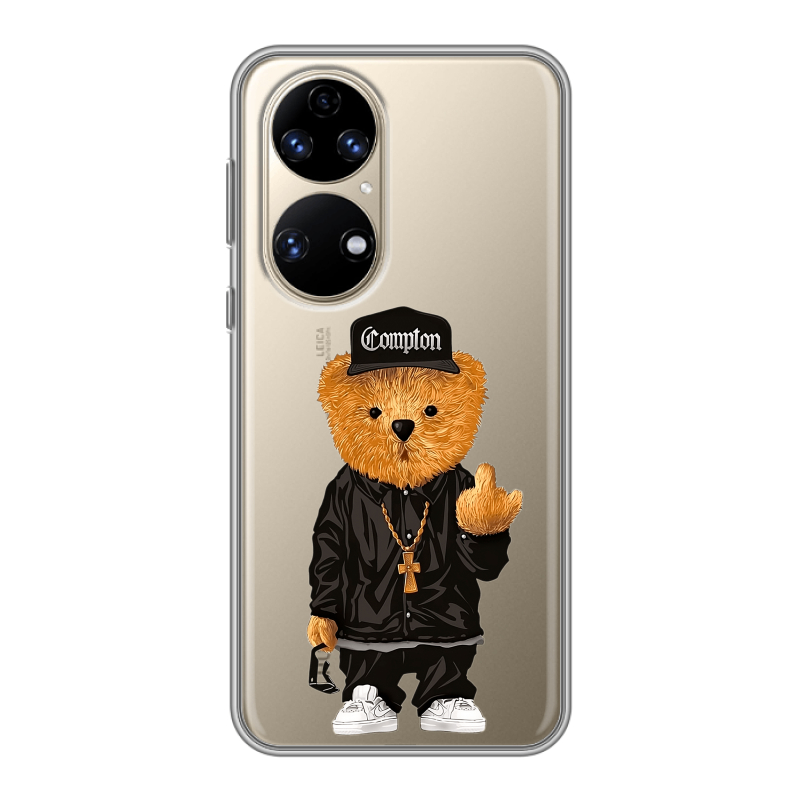 Силиконовый чехол на Huawei P50 Pro с принтом Мишка Силиконовый чехол на Huawei P50 Pro с принтом Мишка