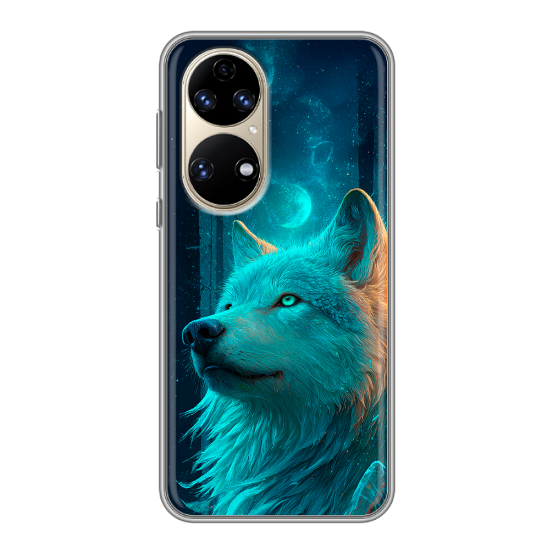 Силиконовый противоударный чехол на Huawei P50 Pro с принтом бабочки саккура Силиконовый противоударный чехол на Huawei P50 Pro с принтом бабочки саккура