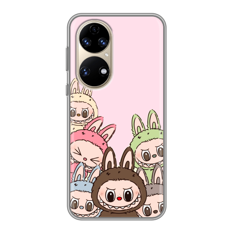 Силиконовый чехол на Huawei P50 Pro с принтом Лабубу Силиконовый чехол на Huawei P50 Pro с принтом Лабубу