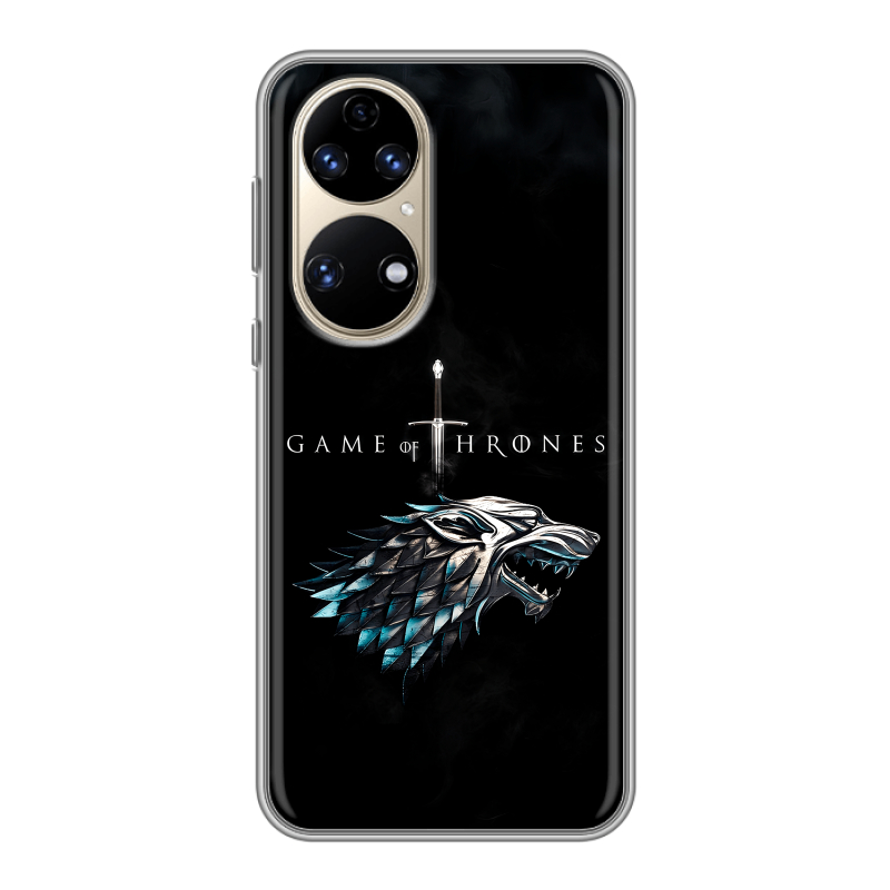 Силиконовый противоударный чехол на Huawei P50 Pro с принтом Игра Престолов Game Thrones Силиконовый противоударный чехол на Huawei P50 Pro с принтом Игра Престолов Game Thrones