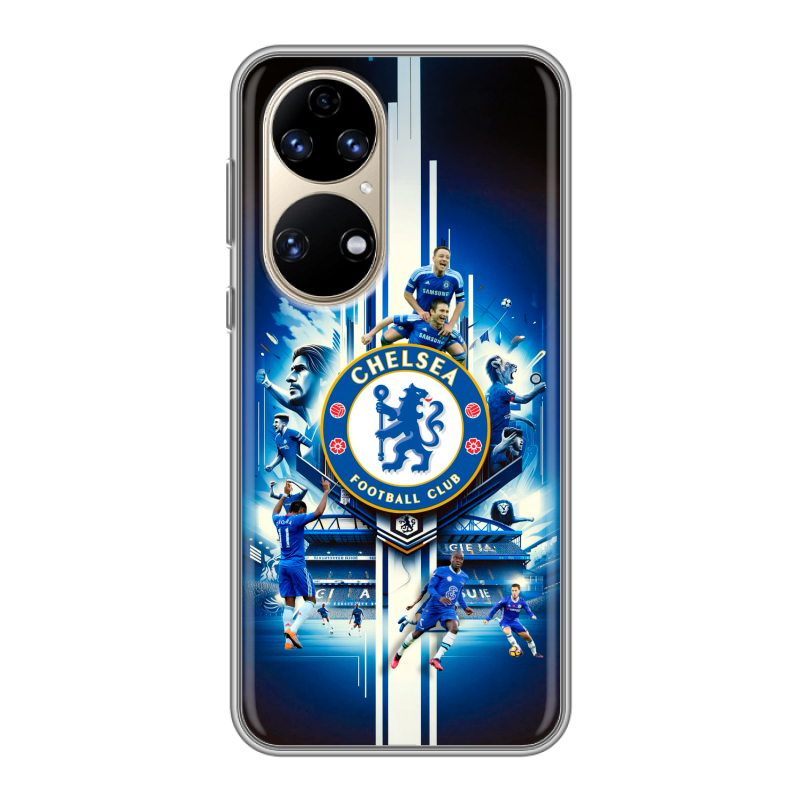 Силиконовый чехол на Huawei P50 Pro с принтом Chelsea Челси Силиконовый чехол на Huawei P50 Pro с принтом Chelsea Челси
