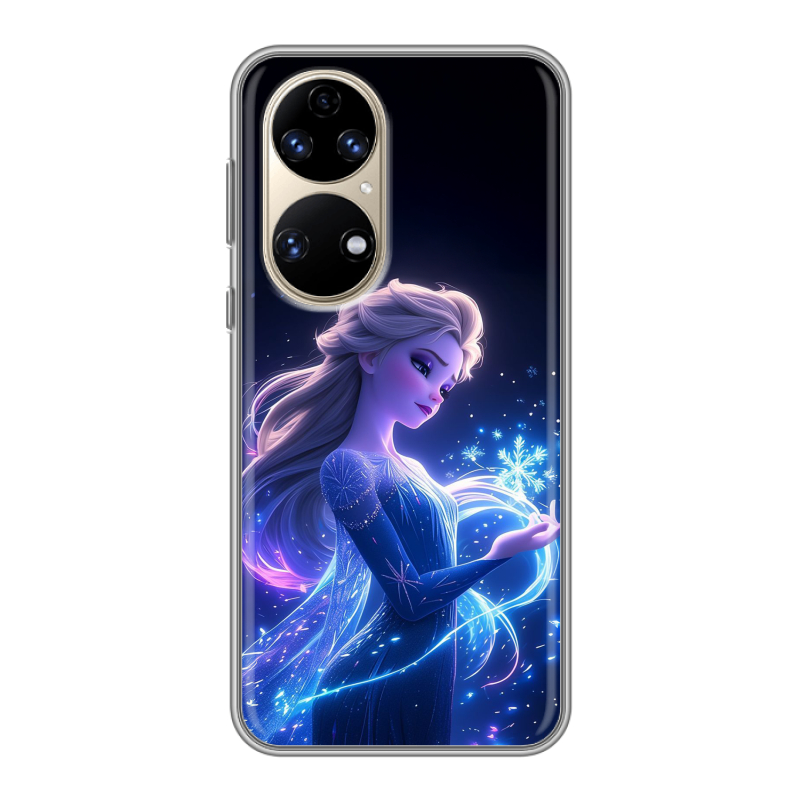 Силиконовый чехол на Huawei P50 Pro с принтом Холодное сердце Frozen Силиконовый чехол на Huawei P50 Pro с принтом Холодное сердце Frozen